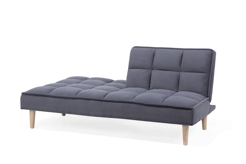 Siljan 3-sits Kvadratsydd Bäddsoffa 177 cm i Sammet - Grå - Möbler - Soffa - Bäddsoffa - 3 sits bäddsoffa