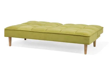 Siljan 3-sits Rektangulär Fällbar Bäddsoffa 105x177 cm i Sammet - Grön - Möbler - Soffa - Bäddsoffa - 3 sits bäddsoffa