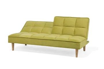 Siljan 3-sits Rektangulär Fällbar Bäddsoffa 105x177 cm i Sammet - Grön - Möbler - Soffa - Bäddsoffa - 3 sits bäddsoffa