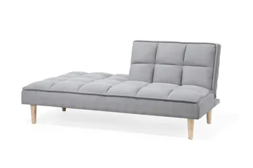 Siljan 3-sits Rektangulär Längsbäddad Bäddsoffa 105x177 cm i Tyg - Grå - Möbler - Soffa - Bäddsoffa - 3 sits bäddsoffa
