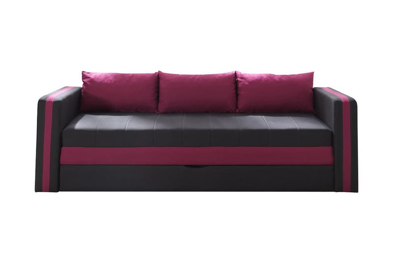 Soffa Euforia 222x75x71 cm - Rosa - 3 sits bäddsoffa