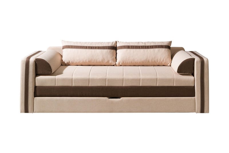 Soffa Euforia 222x75x77 cm - Beige - 3 sits bäddsoffa