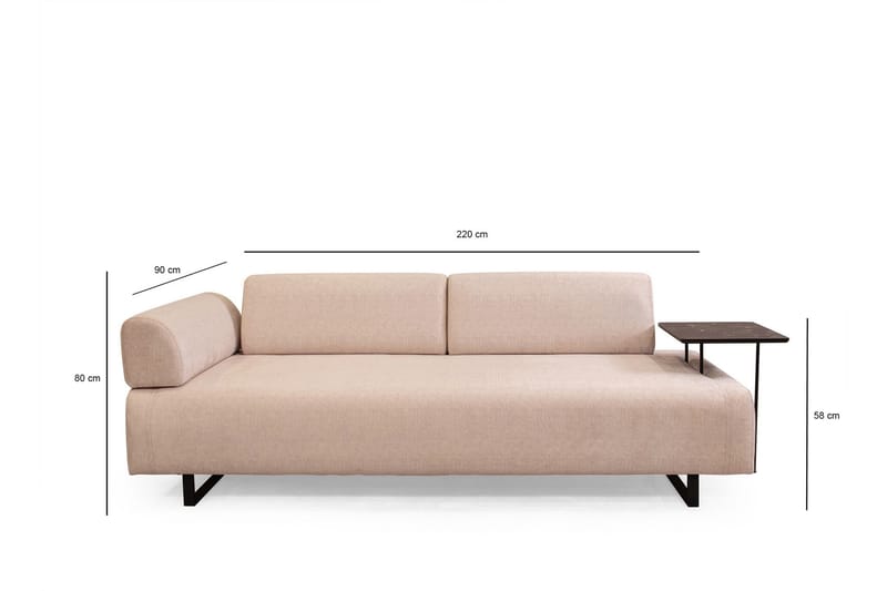Southburn Bäddsoffa 3-sits - Beige - Möbler - Soffa - Bäddsoffa - 3 sits bäddsoffa