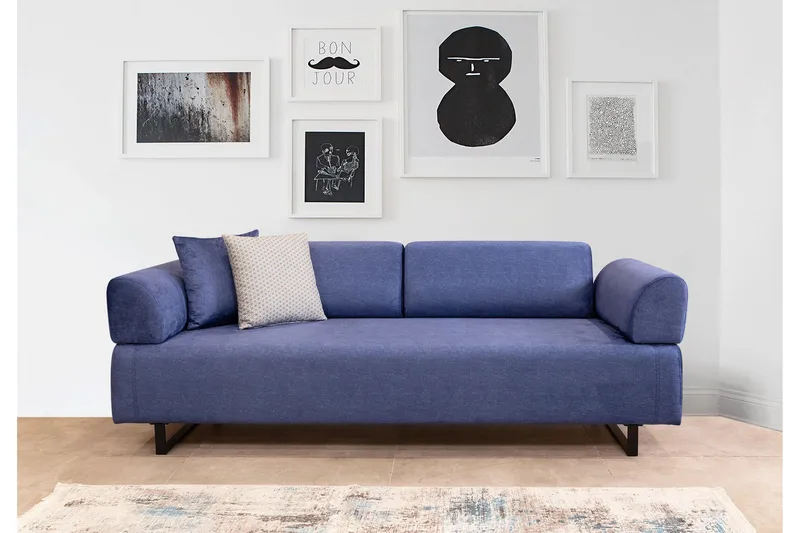 Southburn Bäddsoffa 3-sits - Blå - Möbler - Soffa - Bäddsoffa - 3 sits bäddsoffa