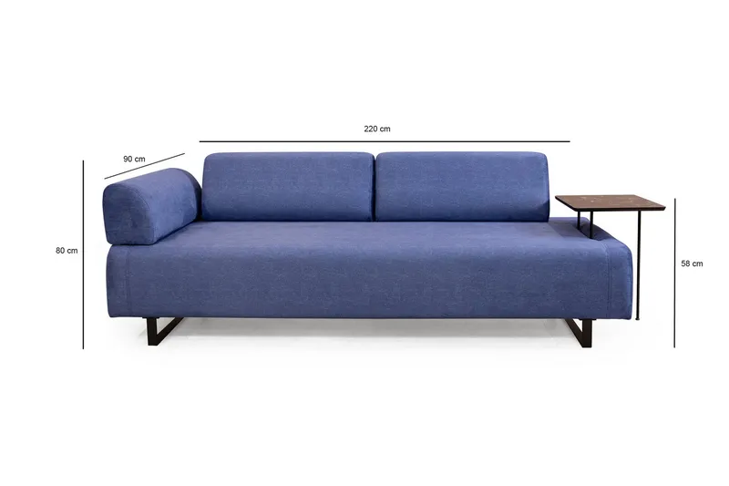 Southburn Bäddsoffa 3-sits - Blå - Möbler - Soffa - Bäddsoffa - 3 sits bäddsoffa