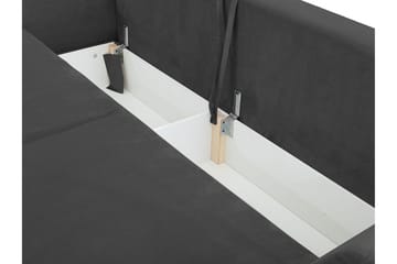 Staffin 2-sits Rektangulär Bäddsoffa med Förvaring i Tyg - Grå - Möbler - Soffa - Bäddsoffa - 3 sits bäddsoffa