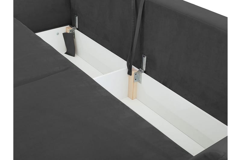Staffin 3-sits Bäddsoffa Längsbäddad 138x192 cm med Förvaring i Sammet - Grön - Möbler - Soffa - Bäddsoffa - 3 sits bäddsoffa