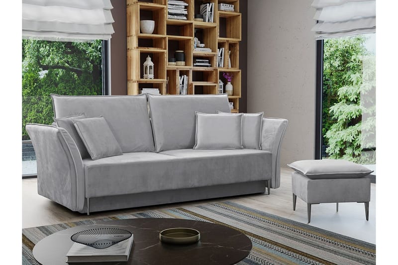 Staffin 3-sits Bäddsoffa Ljusgrå - Möbler - Soffa - Bäddsoffa - 3 sits bäddsoffa