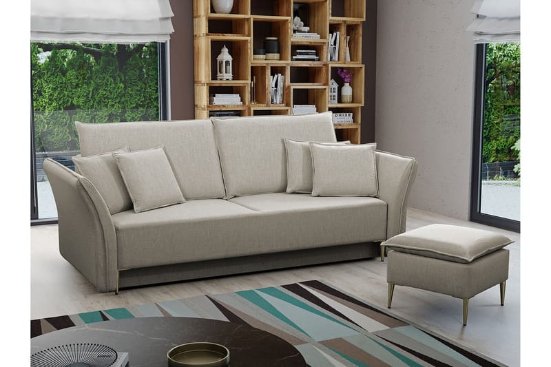 Staffin 3-sits Bäddsoffa NO_BRAND beige - Möbler - Soffa - Bäddsoffa - 3 sits bäddsoffa