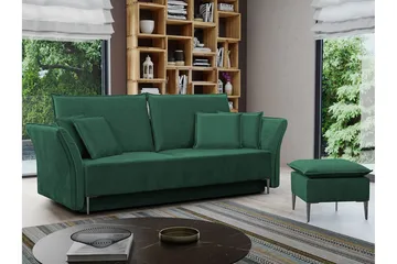 Staffin 3-sits Bäddsoffa NO_BRAND Dark green - Möbler - Soffa - Bäddsoffa - 3 sits bäddsoffa