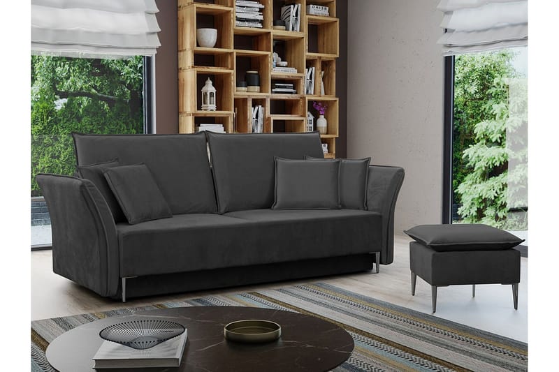 Staffin 3-sits Bäddsoffa NO_BRAND Dark grey - Möbler - Soffa - Bäddsoffa - 3 sits bäddsoffa