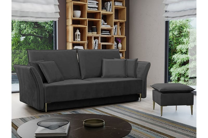 Staffin 3-sits Bäddsoffa NO_BRAND Dark grey - Möbler - Soffa - Bäddsoffa - 3 sits bäddsoffa