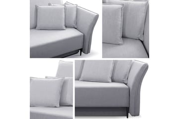 Staffin 3-sits Rektangulär Bäddsoffa 138x192 cm med Förvaring i Sammet - Grön - Möbler - Soffa - Bäddsoffa - 3 sits bäddsoffa