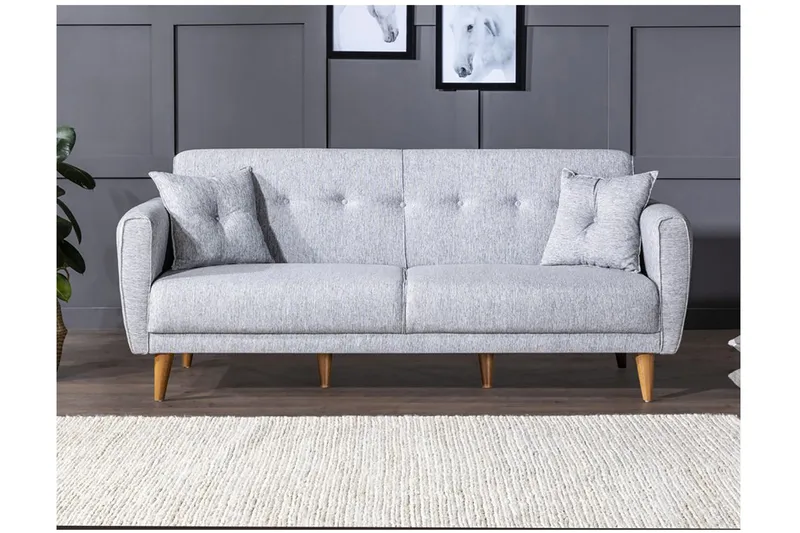 Tamatha Bäddsoffa 3-sits - Grå - Möbler - Soffa - Bäddsoffa - 3 sits bäddsoffa