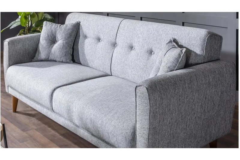 Tamatha Bäddsoffa 3-sits - Grå - Möbler - Soffa - Bäddsoffa - 3 sits bäddsoffa