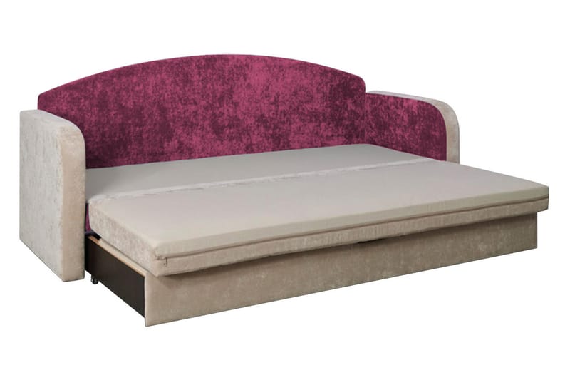 Tenus Bäddsoffa 208x76x86 cm - Rosa - Möbler - Soffa - Bäddsoffa - 3 sits bäddsoffa