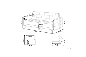 Toomey Soffa - Grå - Möbler - Soffa - Bäddsoffa - 3 sits bäddsoffa