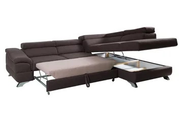 View Bäddsoffa 3-sits med Schäslong Vänster - Ljusgrå - Möbler - Soffa - Bäddsoffa - Bäddsoffa längsbäddad