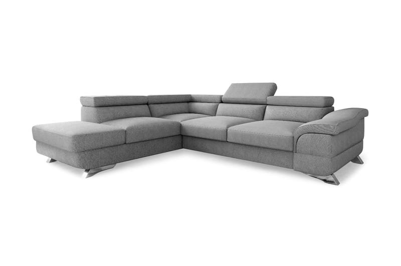 View Bäddsoffa 3-sits med Schäslong Vänster, Ljusgrå