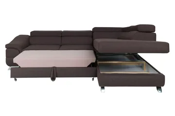 View Bäddsoffa 3-sits med Schäslong Vänster - Ljusgrå - Möbler - Soffa - Bäddsoffa - Bäddsoffa längsbäddad