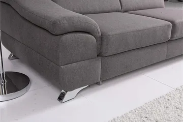 View Bäddsoffa 3-sits med Schäslong Vänster - Ljusgrå - Möbler - Soffa - Bäddsoffa - Bäddsoffa längsbäddad