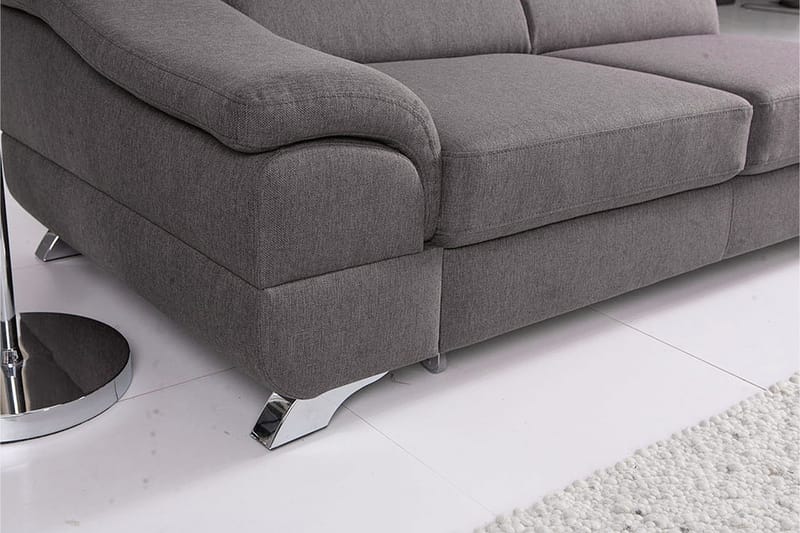 View Bäddsoffa 3-sits med Schäslong Vänster - Ljusgrå - Möbler - Soffa - Bäddsoffa - Bäddsoffa längsbäddad