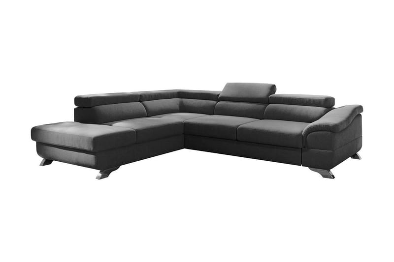 View Bäddsoffa 3-sits med Schäslong Vänster, Mörkgrå