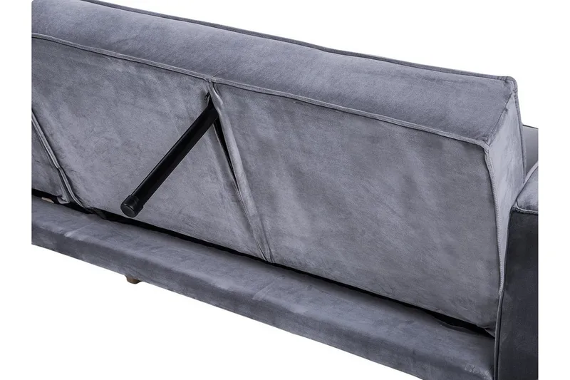Visnes Bäddsoffa 218 cm - Grå - Möbler - Soffa - Bäddsoffa - 3 sits bäddsoffa