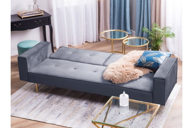 Visnes Bäddsoffa 218 cm - Grå - Möbler - Soffa - Bäddsoffa - 3 sits bäddsoffa