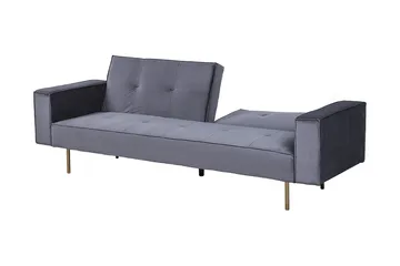 Visnes Bäddsoffa 218 cm - Grå - Möbler - Soffa - Bäddsoffa - 3 sits bäddsoffa