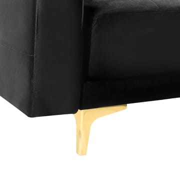 3-sits soffa Aberdeen - Svart, guld/Sammet - Möbler - Soffa - Soffgrupp