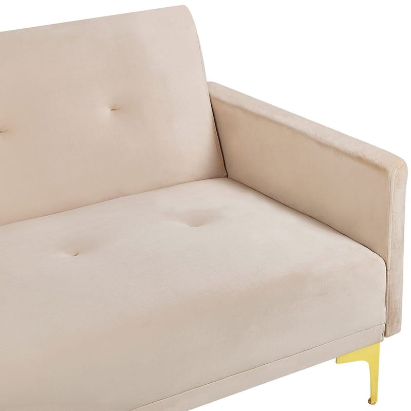 3-sits soffa Lucan - Beige, guld - Möbler - Soffa - Bäddsoffa - 3 sits bäddsoffa