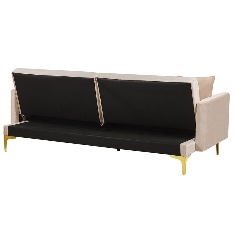 3-sits soffa Lucan - Beige, guld - Möbler - Soffa - Bäddsoffa - 3 sits bäddsoffa
