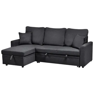 3-sits soffa Nassjo Högervänd - Svart - Möbler - Soffa - Bäddsoffa - Bäddsoffa längsbäddad