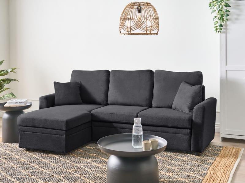 3-sits soffa Nassjo Högervänd - Svart - Möbler - Soffa - Bäddsoffa - Bäddsoffa längsbäddad