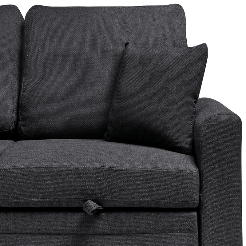 3-sits soffa Nassjo Högervänd - Svart - Möbler - Soffa - Bäddsoffa - Bäddsoffa längsbäddad