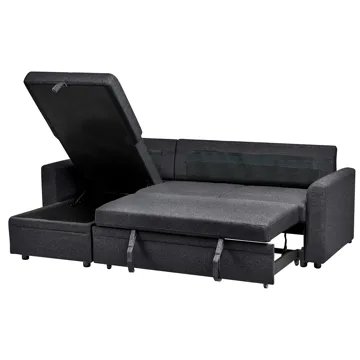 3-sits soffa Nassjo Högervänd - Svart - Möbler - Soffa - Bäddsoffa - Bäddsoffa längsbäddad
