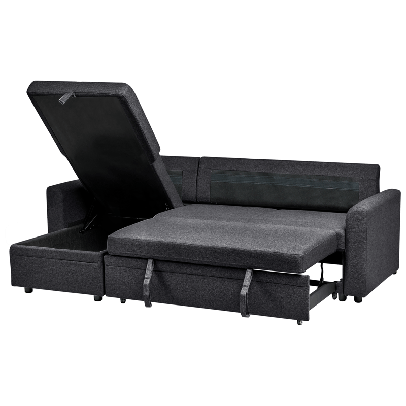3-sits soffa Nassjo Högervänd - Svart - Möbler - Soffa - Bäddsoffa - Bäddsoffa längsbäddad