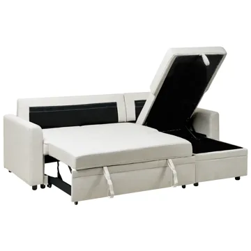 3-sits soffa Nassjo Vänstervänd - Ljusbeige - Möbler - Soffa - Bäddsoffa - Bäddsoffa längsbäddad