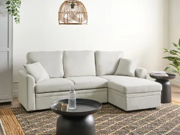 3-sits soffa Nassjo Vänstervänd - Ljusbeige - Möbler - Soffa - Bäddsoffa - Bäddsoffa längsbäddad