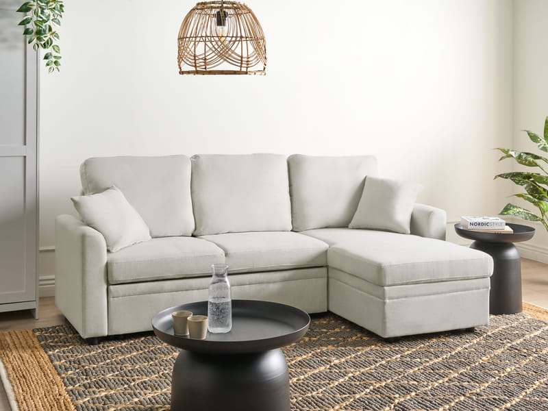 3-sits soffa Nassjo Vänstervänd - Ljusbeige - Möbler - Soffa - Bäddsoffa - Bäddsoffa längsbäddad