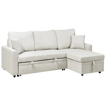 3-sits soffa Nassjo Vänstervänd - Ljusbeige - Möbler - Soffa - Bäddsoffa - Bäddsoffa längsbäddad