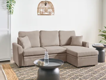 3-sits soffa Nassjo Vänstervänd - Ljusbrun - Möbler - Soffa - Bäddsoffa - Bäddsoffa längsbäddad