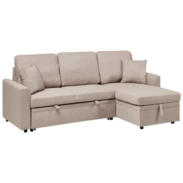 3-sits soffa Nassjo Vänstervänd - Ljusbrun - Möbler - Soffa - Bäddsoffa - Bäddsoffa längsbäddad