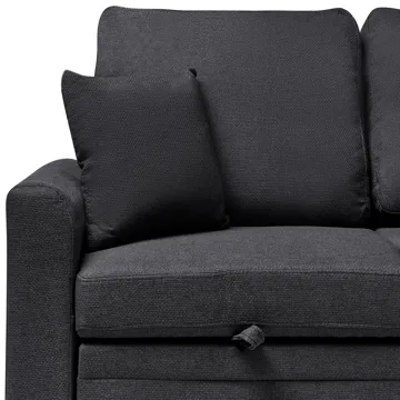 3-sits soffa Nassjo Vänstervänd - Svart - Möbler - Soffa - Bäddsoffa - Bäddsoffa längsbäddad