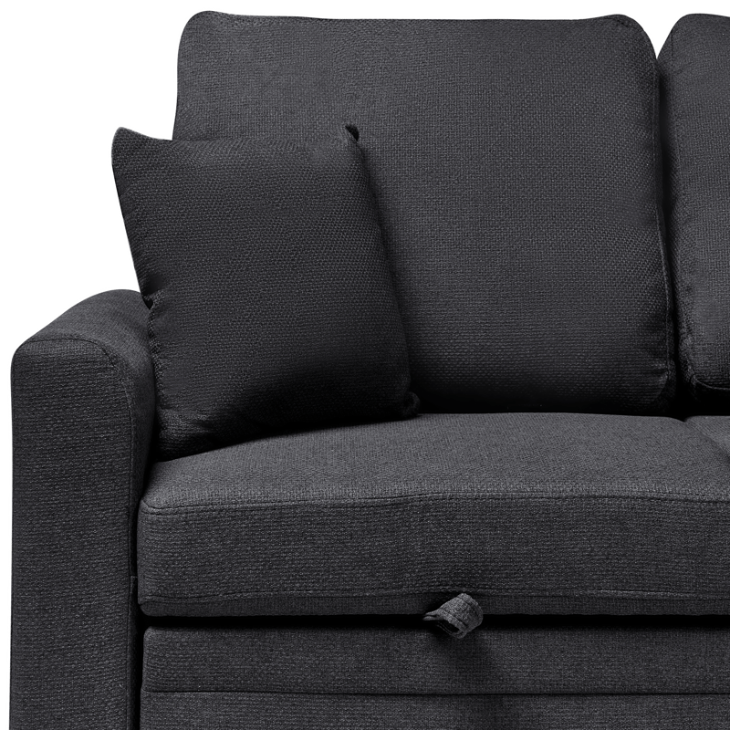 3-sits soffa Nassjo Vänstervänd - Svart - Möbler - Soffa - Bäddsoffa - Bäddsoffa längsbäddad