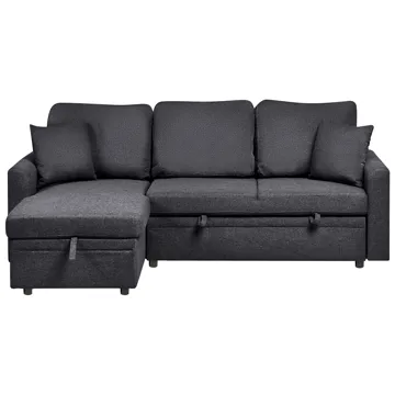 3-sits soffa Nassjo Vänstervänd - Svart - Möbler - Soffa - Bäddsoffa - Bäddsoffa längsbäddad