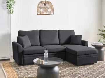 3-sits soffa Nassjo Vänstervänd - Svart - Möbler - Soffa - Bäddsoffa - Bäddsoffa längsbäddad