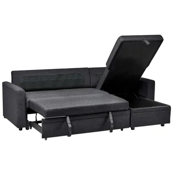 3-sits soffa Nassjo Vänstervänd - Svart - Möbler - Soffa - Bäddsoffa - Bäddsoffa längsbäddad