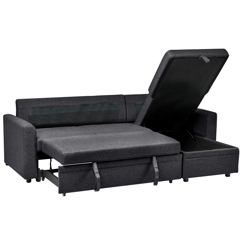 3-sits soffa Nassjo Vänstervänd - Svart - Möbler - Soffa - Bäddsoffa - Bäddsoffa längsbäddad